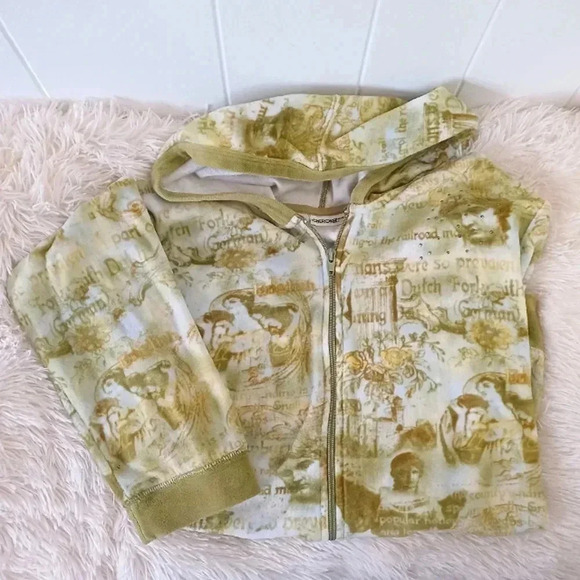 Cherokee Brand Velvet Green Hoodie - Picture 7 of 9